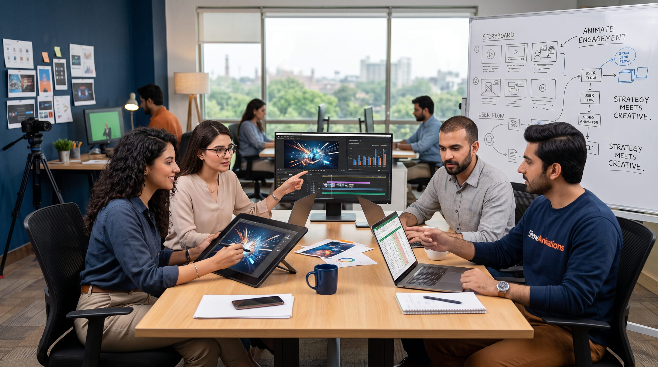 Digital marketing agency vs. creative studio — strategy and production working side by side under one roof